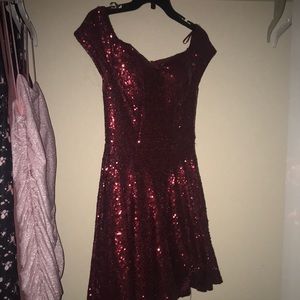 Red Sequin Fashion Nova Dress